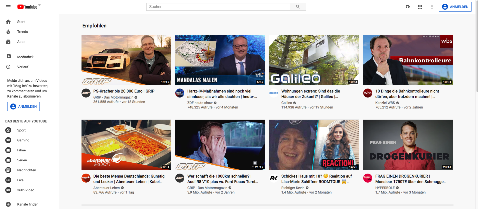 Das neue YouTube-Design