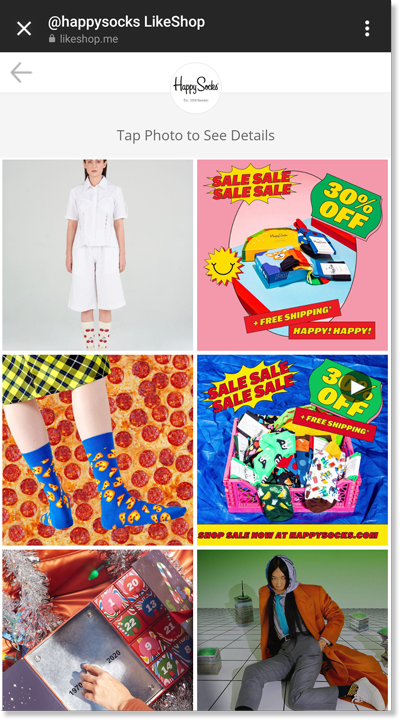 Instagram Business Profil: happysocks2