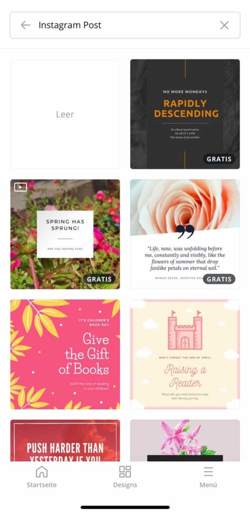 Instagram Apps und Tools: Canva 2