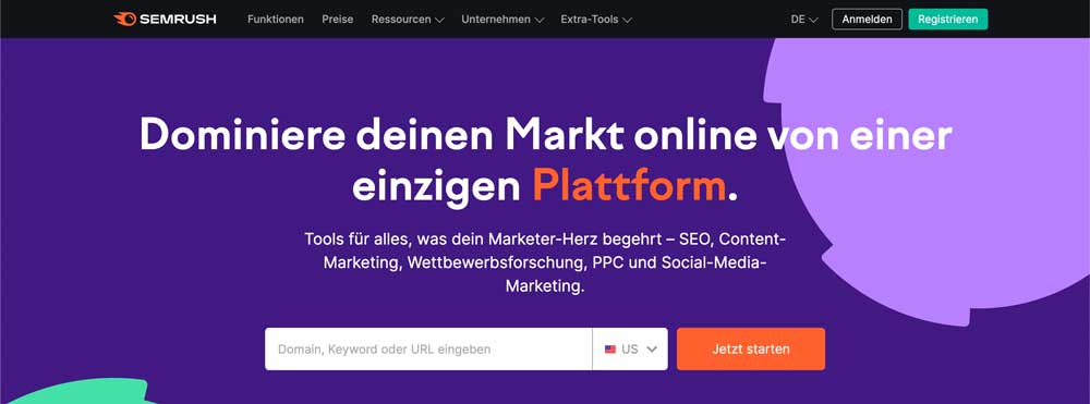 MarTech Marketing: Semrush Website