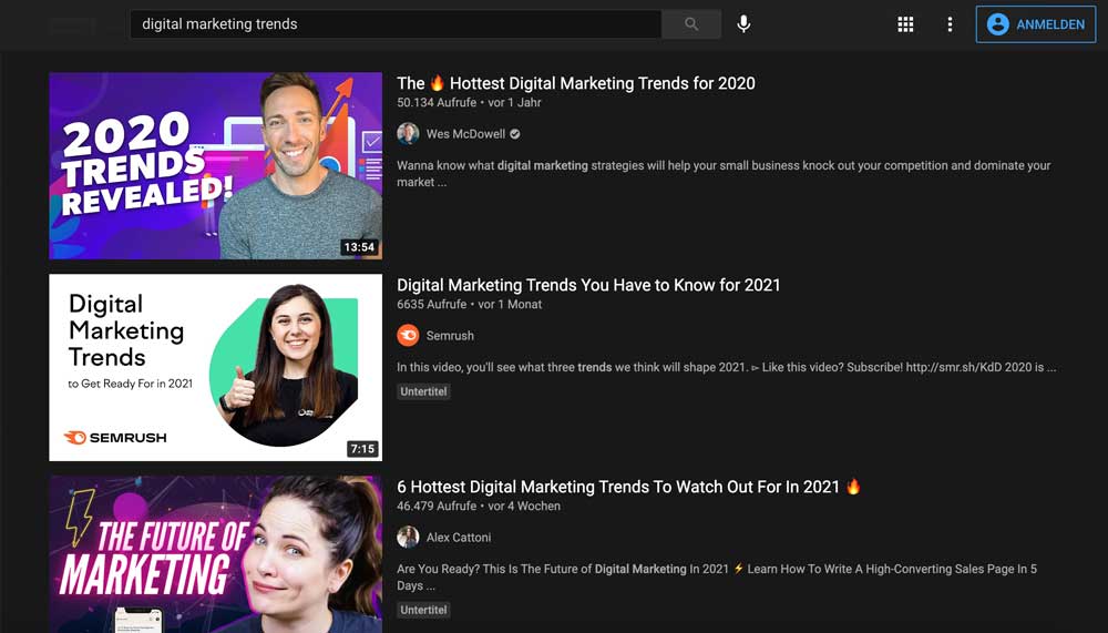MarTech Marketing: Semrush YouTube