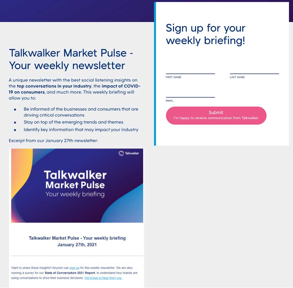 MarTech Marketing: Talkwalker Newsletter